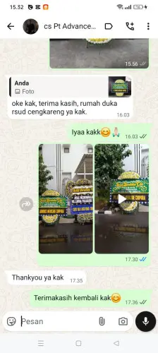 Testimonial Papan Bunga Pernikahan cikeris