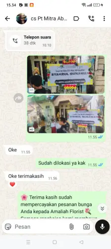 Testimonial Papan Bunga cikeris
