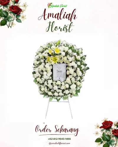 Krans Bunga Duka Cita cikeris